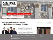 Tablet Screenshot of linksfraktion-bonn.de